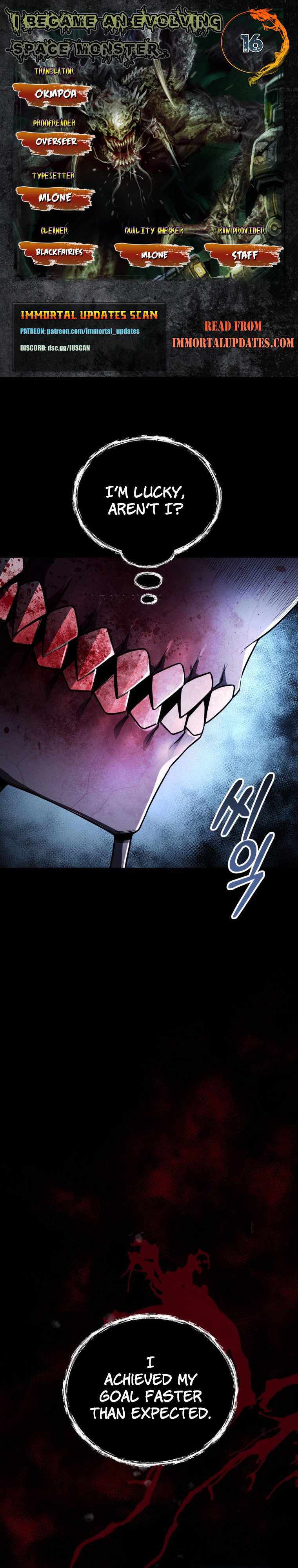 I Became an Evolving Space Monster Chapter 16 page 0