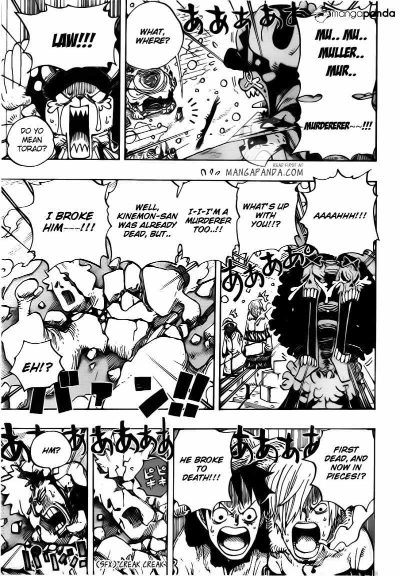 One Piece Chapter 696 : Matching Interests page 6