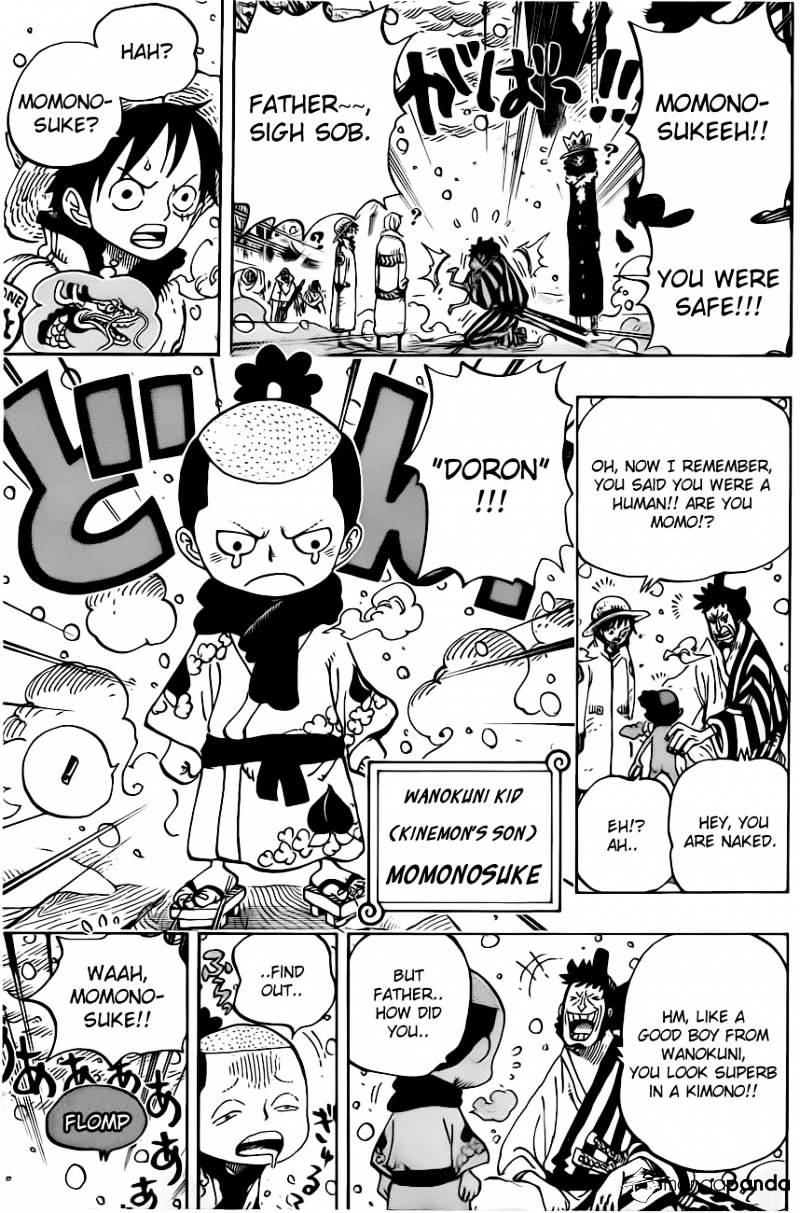 One Piece Chapter 696 : Matching Interests page 8