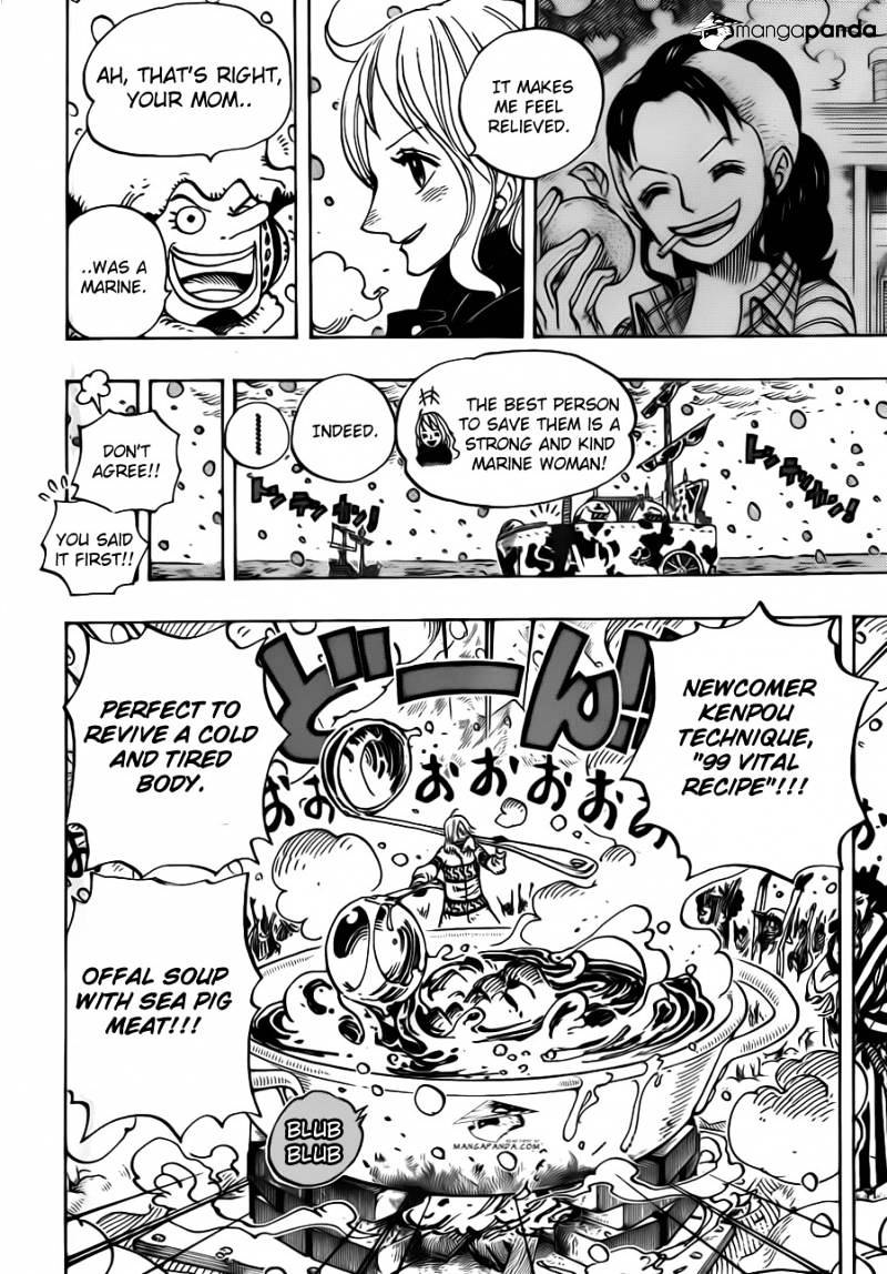 One Piece Chapter 696 : Matching Interests page 13