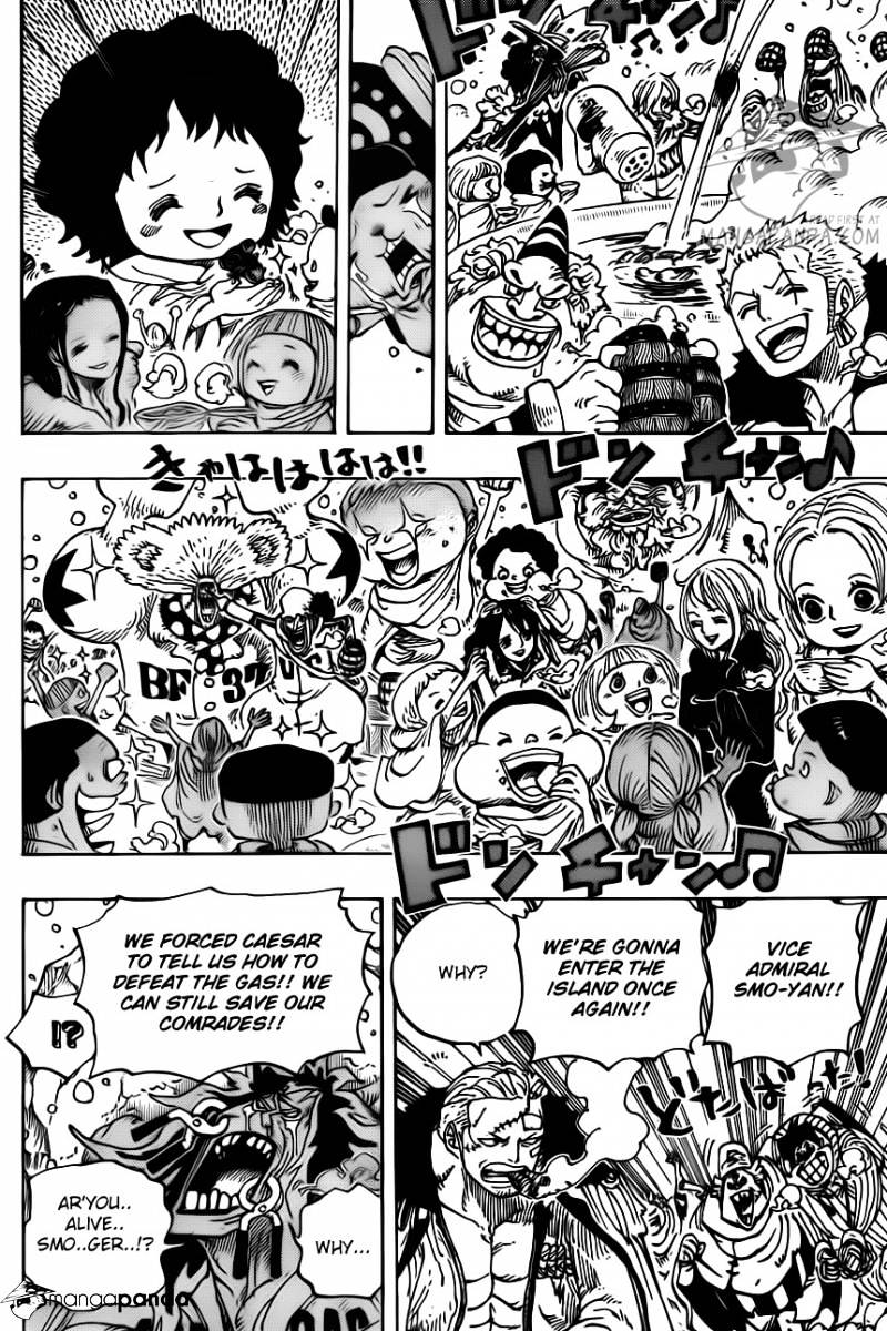 One Piece Chapter 696 : Matching Interests page 18