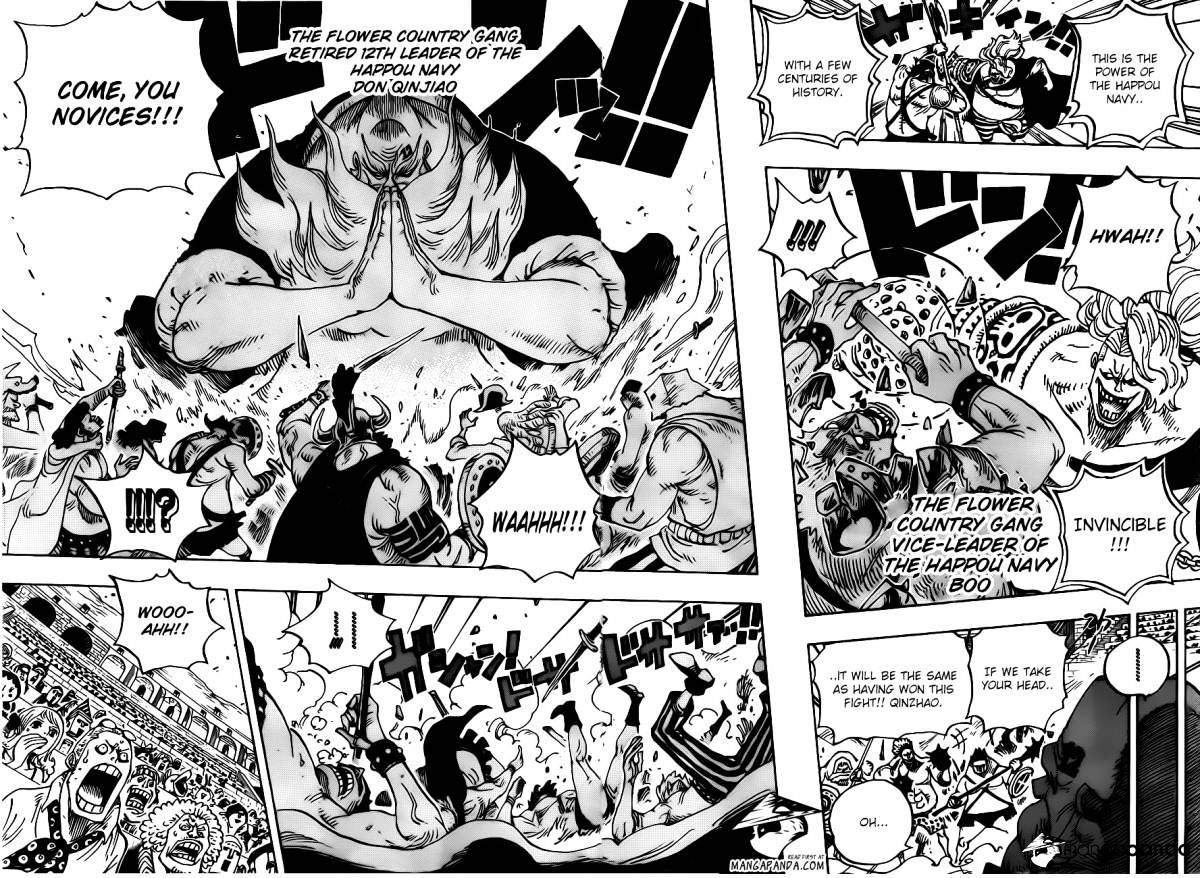 One Piece Chapter 715 : Violent Fight In Block C page 8