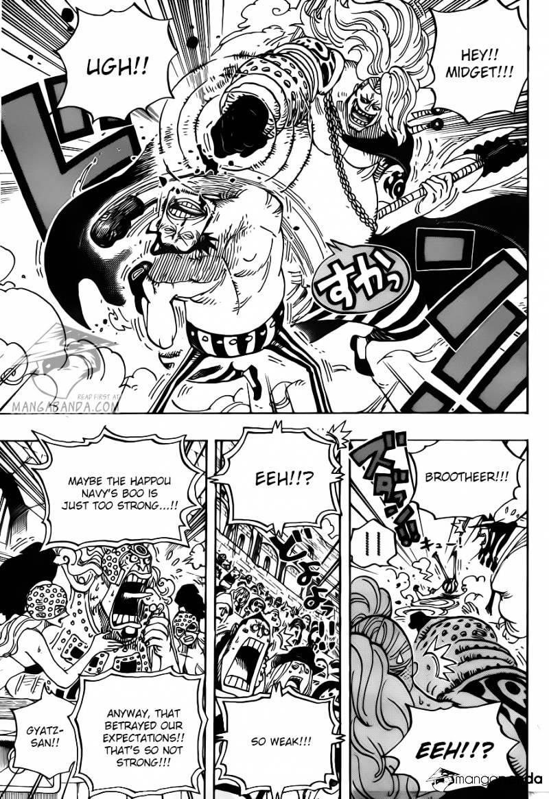 One Piece Chapter 715 : Violent Fight In Block C page 14